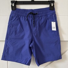 Gap Kids Easy Hybrid Alice Blue Shorts Elastic Waist Size Medium 8 Zip Pockets