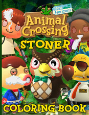 Image of Animal Crossing New Horizons Stoner Coloring Book: Awesome Illustrations Adults