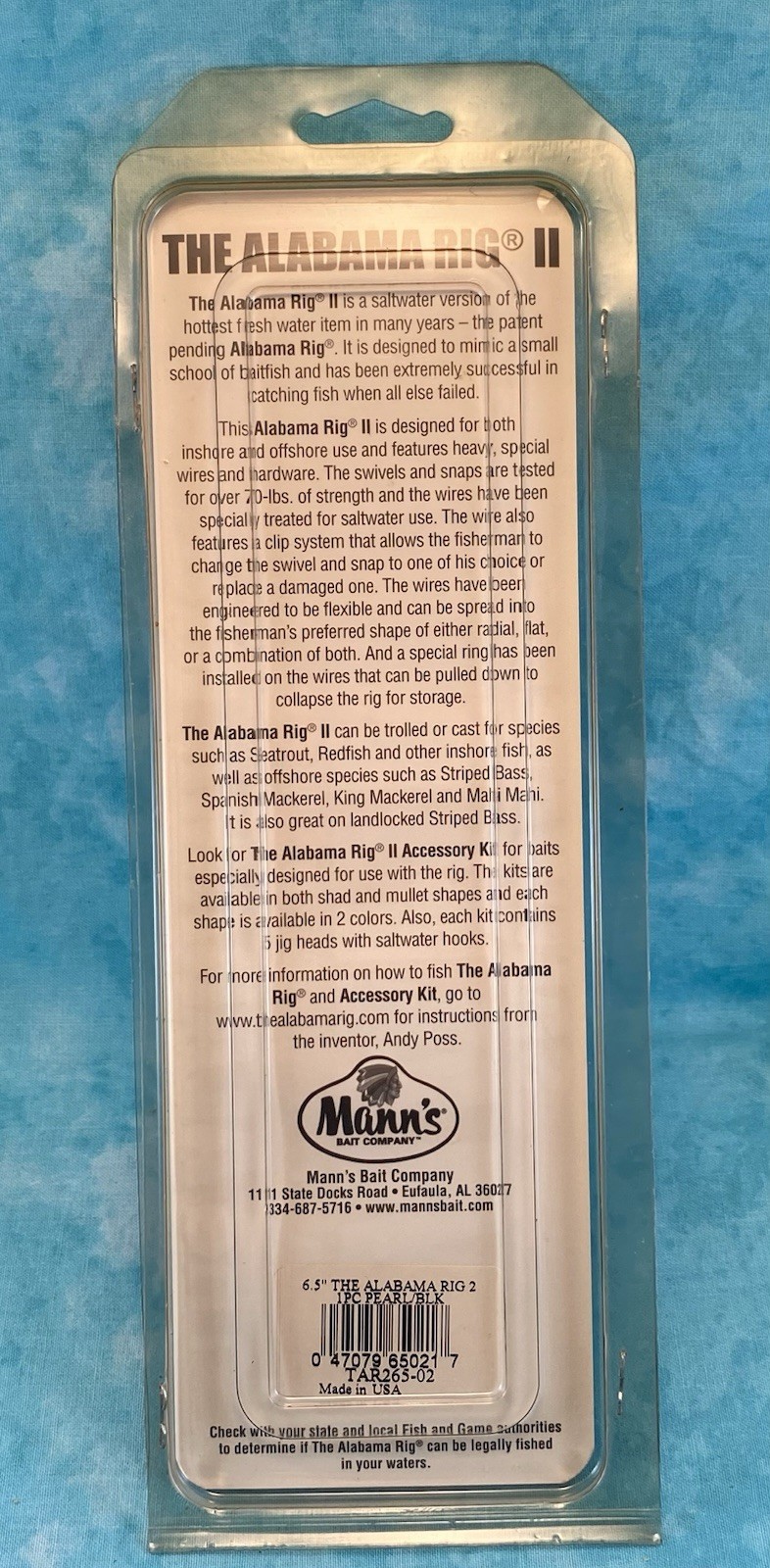 Rare Manns Saltwater Alabama Rig   6.5”   N.O.S. - Image 3