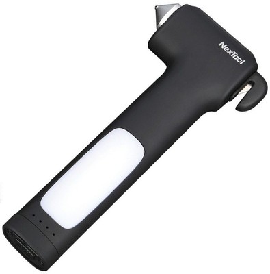 NexTool Multi Functional Rescue Hammer w/Belt Cutter Illumination/Alert Lights