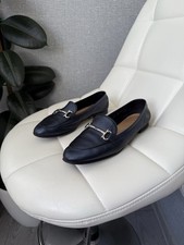 Salvatore Ferragamo Leather Slip On Loafers Horsebit Women's Shoes Size US7