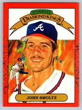 1990 Donruss Diamond Kings John Smoltz Baseball Card #8 Atlanta Braves MLB