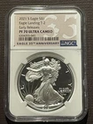2021-S $1 SILVER AMERICAN EAGLE LANDING T-2 NGC PF70 EARLY RELEASES : 07537