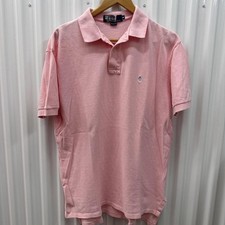Vintage MADE IN USA Polo Ralph Lauren Polo Shirt Mens MEDIUM Pink Cotton Knit