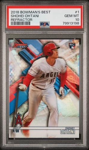 2018 BOWMAN'S BEST REFRACTOR #1 SHOHEI OHTANI ROOKIE RC PSA 10