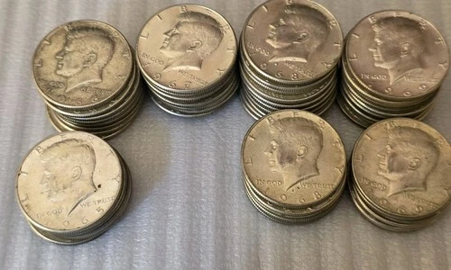 Lot of  (56) - 1965-1969 Kennedy Half Dollars - 40% Silver