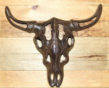 1-Large Metal SKULL Wall Plaque,Farm Decor,Bulls,Buffalo,Wall Hanging,Gift,H-130