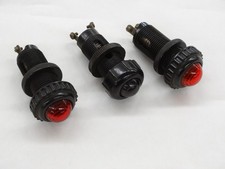 Vintage Nos Italia 4244 Panel Mounted Red Indicator Lights Vintage Nos Italia 4244 Panel Mounted Red Indicator Lights