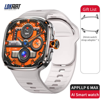 APPLLP 6 MAX Android Smart Watch Touchscreen Wellness Functions Step Counter Pro