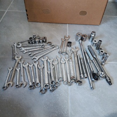 25 Assorted Crescent Wrenches, Ratchets, Sockets Various Sizes & Manufacturers