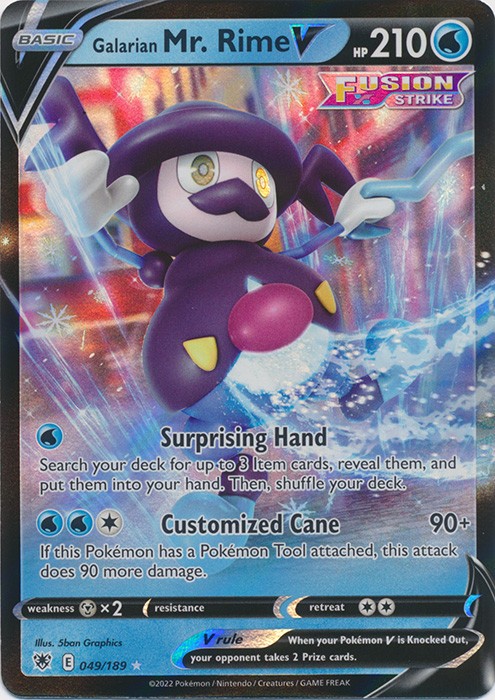 Holo Galarian Mr. Rime V 049/189 Ultra Rare SWSH10: Astral Radiance