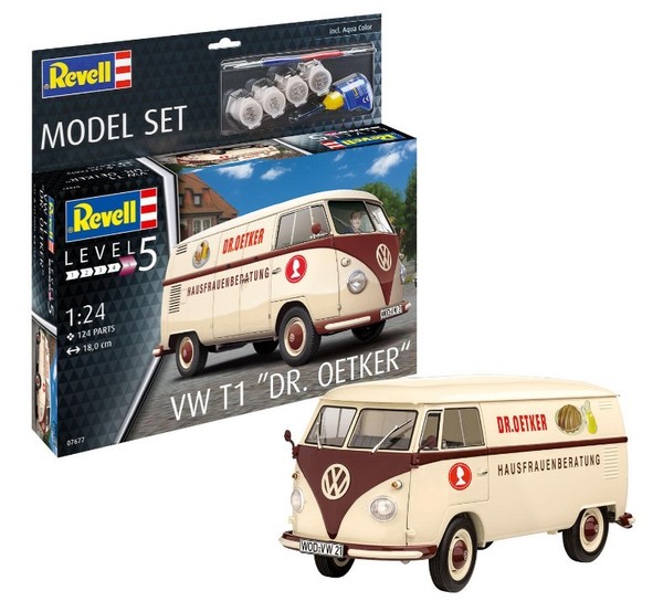 Revell - Modell Mit Lackierung Zum Zusammenbauen - Vw T1 Dr. Oetker - 1/24 - ...-image