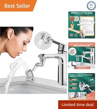 Patented 1080 Swivel Faucet Extender - 2-Mode Kitchen Bathroom Aerator