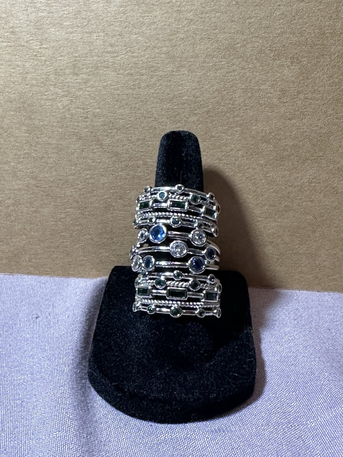 925 sterling silver Three stackable rings - image 1