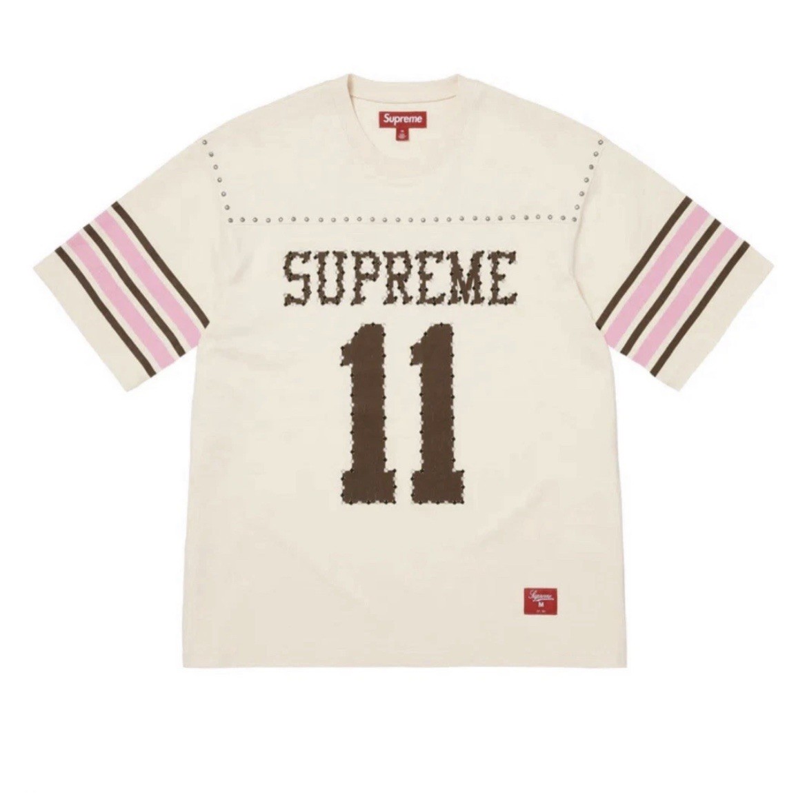 New Supreme Studded S/S Football Top Cream Size S | eBay