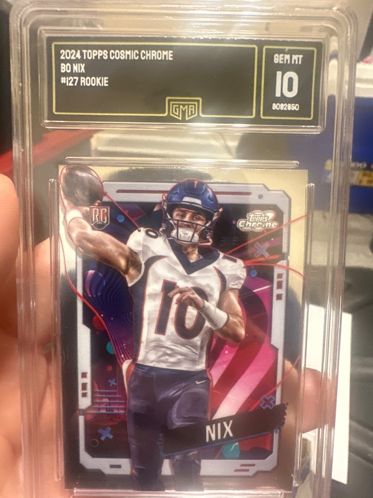 2024 Topps Cosmic Chrome - Rookies Bo Nix #127 Refractor (RC)