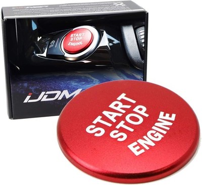 Racing Sports Inspired Red Aluminum Keyless Engine Push Start Butto Style: Red