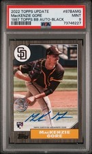 2022 Topps Update 🔥MacKENZIE GORE🔥 RC Rookie Auto 1987 #/199 PSA 9 🌟 Mint