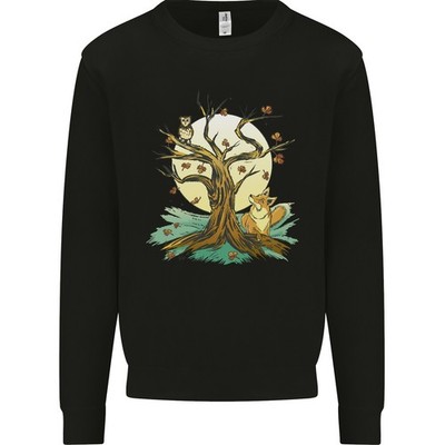 Ein Eulen- Und Fuchsbaum Natur Ökologie Herren Sweatshirt Pullover