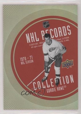 2021 Upper Deck Extended Series Record Collections Gold /250 Gordie Howe HOF um0
