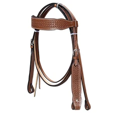 SS COMFYTACK Western Leather Horse Headstall Brown