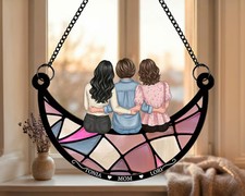 Personalized Mother Children Acrylic Suncatcher Mom Gift Decor