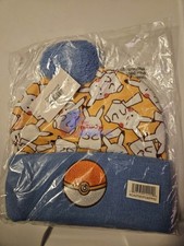 Nintendo Pokemon Pikachu All Over Beanie Hat With Pom Pokeball NEW WITH TAG