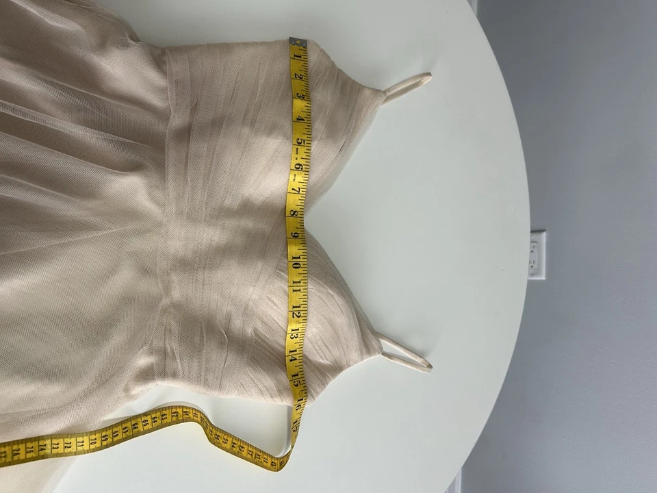 Vestido de Tul Colección Jenny Yoo Desnudo Beige Talla 2 Formal Dama de honor Foto 3 de 4