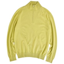 Hermes Knit Sweater Half Zip Long Sleeve Cashmere Top Men's XL Used MOLO-0