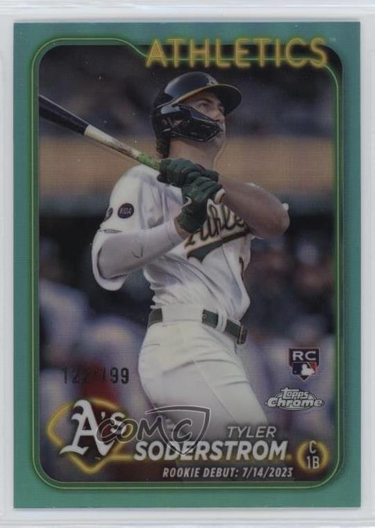 2024 Topps Chrome Update Aqua Refractor 122/199 Tyler Soderstrom #USC22 05k6