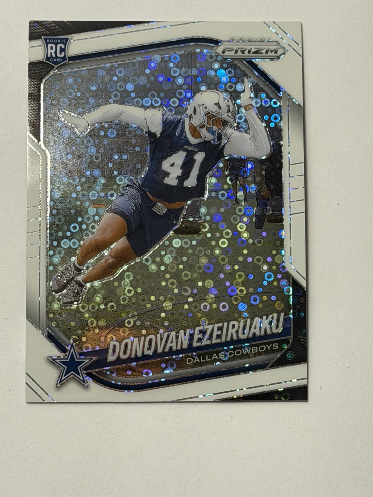 2025 Panini Prizm Donovan Ezeiruaku White Disco Parallel Rookie Card #314 RC NM