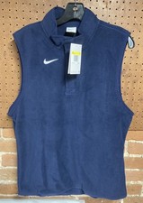 Nike Therma-FIT Fleece Football Coaches Victory Vest Navy DA4965-419 SZ Men  s S
