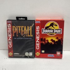 Pitfall Mayan Adventure Jurassic Park Sega Genesis Game Lot