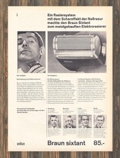 Braun sixtant - Reklame Werbeanzeige Original-Werbung 1965
