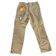 Carhartt BN4200M Mens 38x34 Tan Relaxed Fit Ripstop Cargo Work Pants