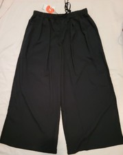 Cider Women's Wide Leg Pants, Size 1XL Black Lightweight, NWT