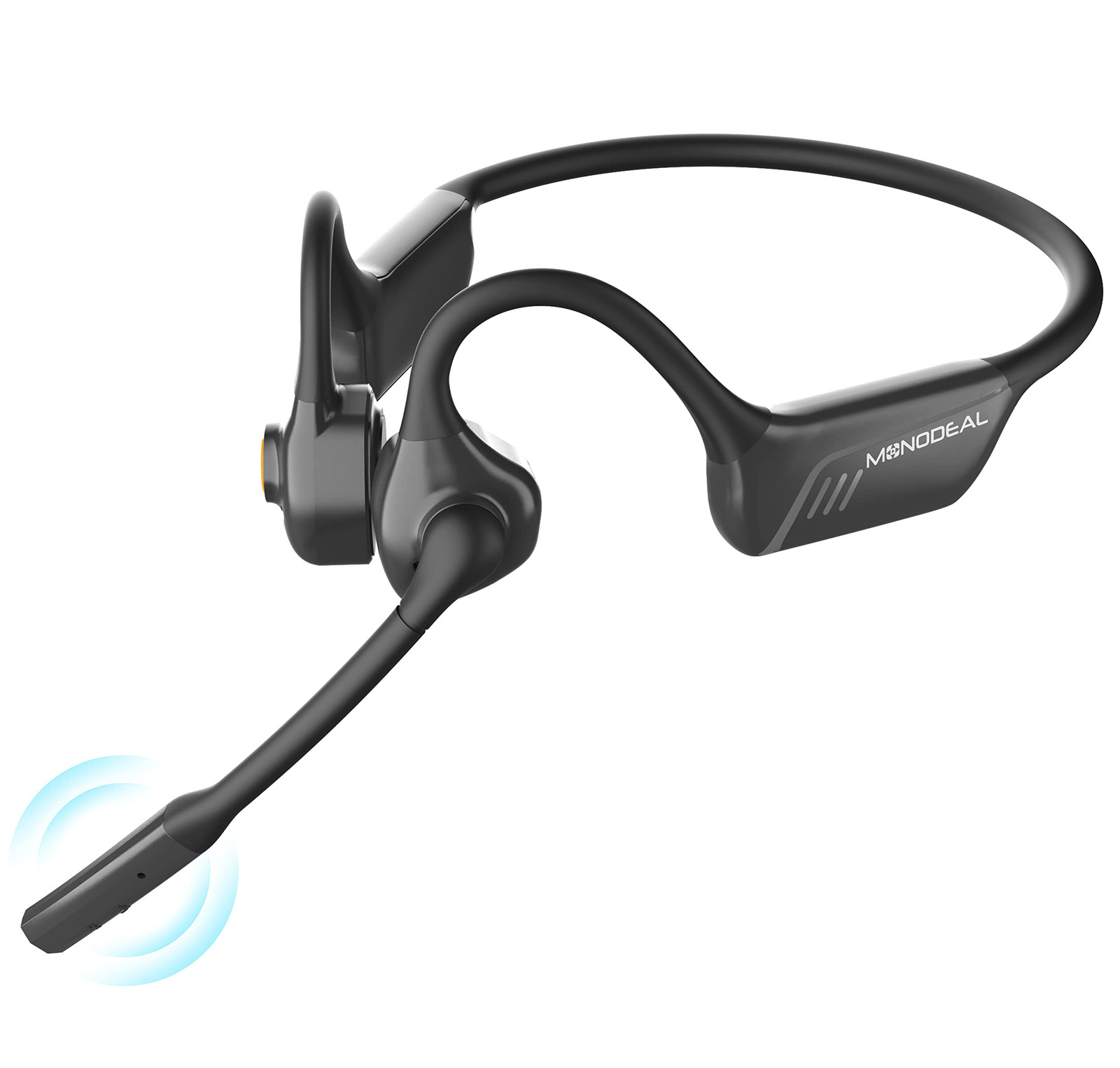 Bluetooth 5 Wireless Bone Conduction Headphones with Mic for Open Ear Comfort
