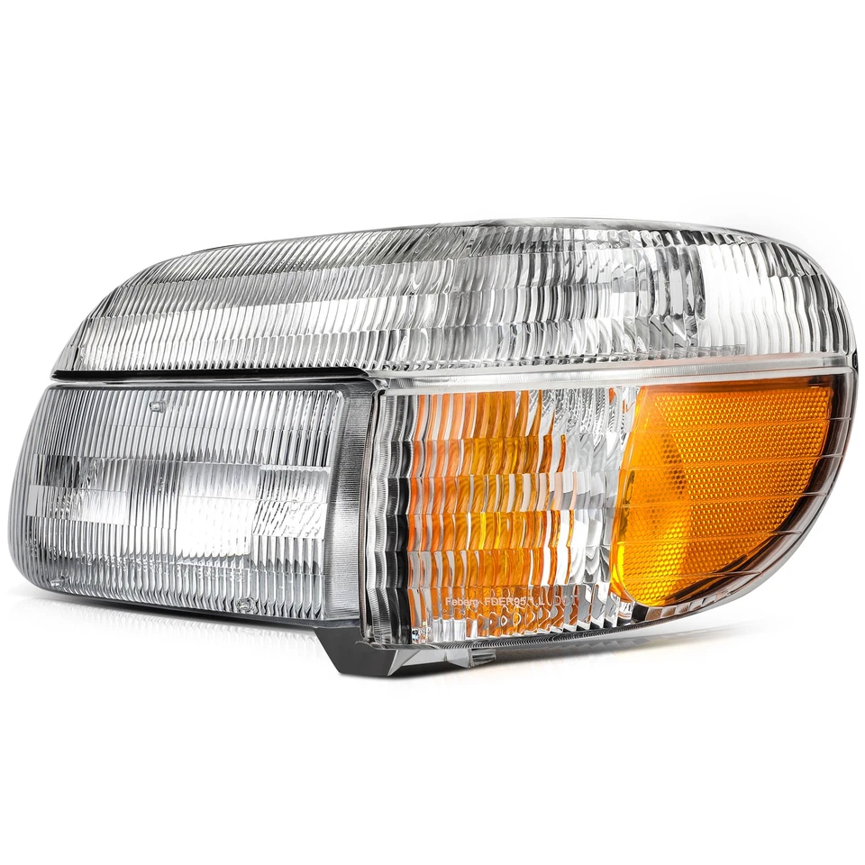 适用于福特探险者 1995 - 2001 铬外壳 透明镜头前灯总成一对 — 第 2/4 张图片