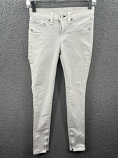 Rag Bone Jeans Womens 25 White Zipper Capri Skinny Pants Made in USA Stretch