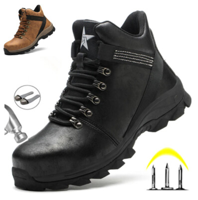 Herren Hoch Top Stahlkappe Arbeitsschuhe Wasserdicht