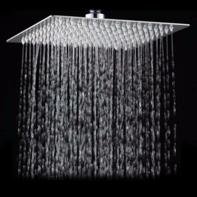 ROZIN Acciaio inox soffione doccia quadrato alta pressione 30x30cm cromato pioggia