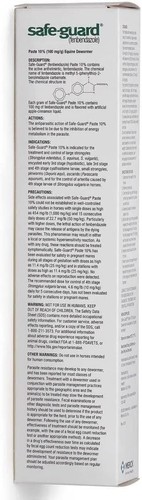 Safeguard Horse Dewormer - 25 Gram paste 10% (100mg/g) - Picture 3 of 3