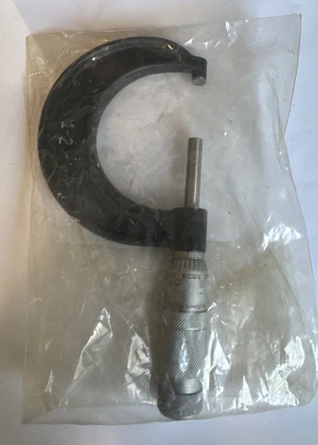 Brown & Sharpe 1-2" Friction Thimble Carbide Face Outside Micrometer .0001" NEW