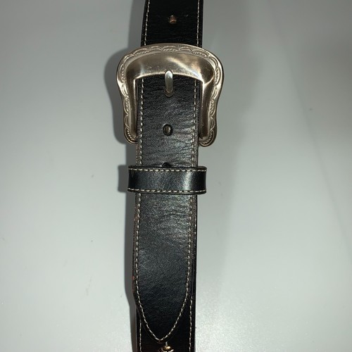 Brighton schwarzer Ledergürtel Western Perlen Small 49703 - Bild 7 von 7