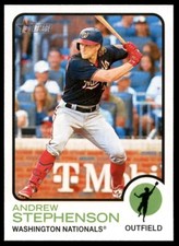 Andrew Stephenson 2022 Topps Heritage High Number #570 Washington Nationals