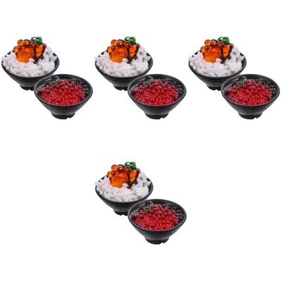  Set of 4 Simulierter Sushi-Reis Schaukasten Dekoration DIY Zubehör Kind
