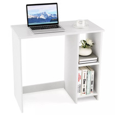 Small Computer Desk Home Office Study Writing Desk with 2 Compartments