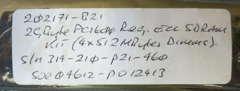 HP 202171-B21 249675-001 2GB (4x512MB) PC1600 DDR SDRAM Memory RAM Kit - Image 3 of 3