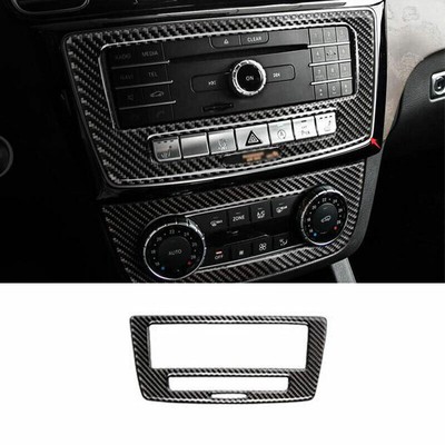 For Benz ML GL 2012-2016 Real Carbon Fiber Central Console CD Switch Panel Trim