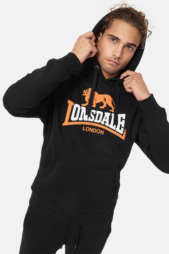 Sudadera con capucha Lonsdale Thurning negra - Imagen 3 de 5